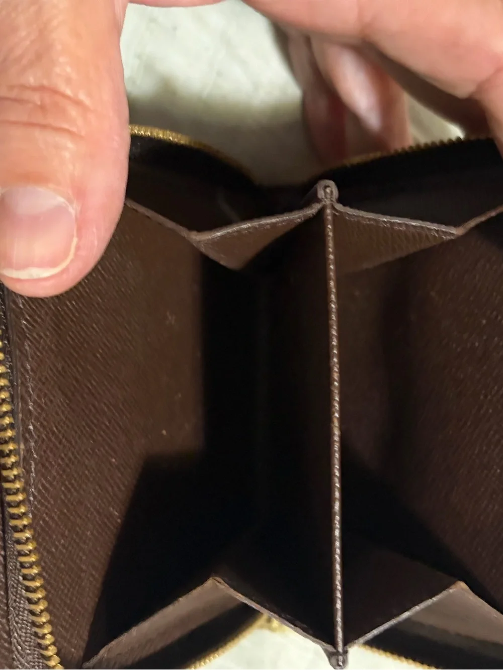 Louis Vuitton Brown Damier Canvas compact Wallet